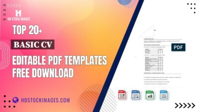 Top 20+ Basic Cv Editable PDF Templates Free Download