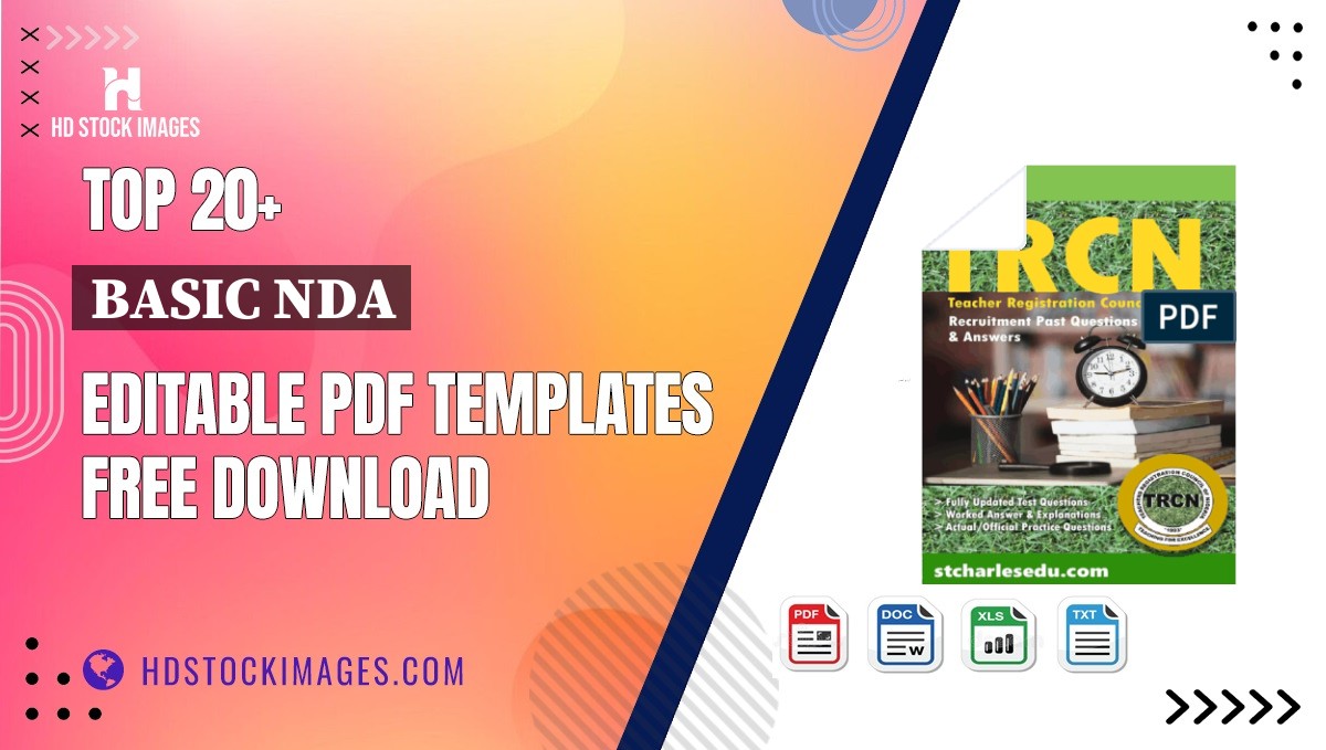 Top 20+ Basic Nda Editable PDF Templates Free Download