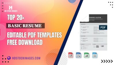 Top 20+ Basic Resume   Editable PDF Templates Free Download