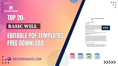 Top 20+ Basic Will   Editable PDF Templates Free Download