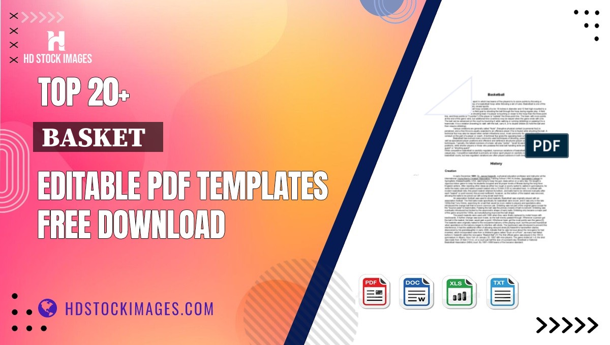 Top 20+ Basket   Editable PDF Templates Free Download