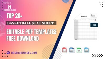 Top 20+ Basketball Stat Sheet   Editable PDF Templates Free Download