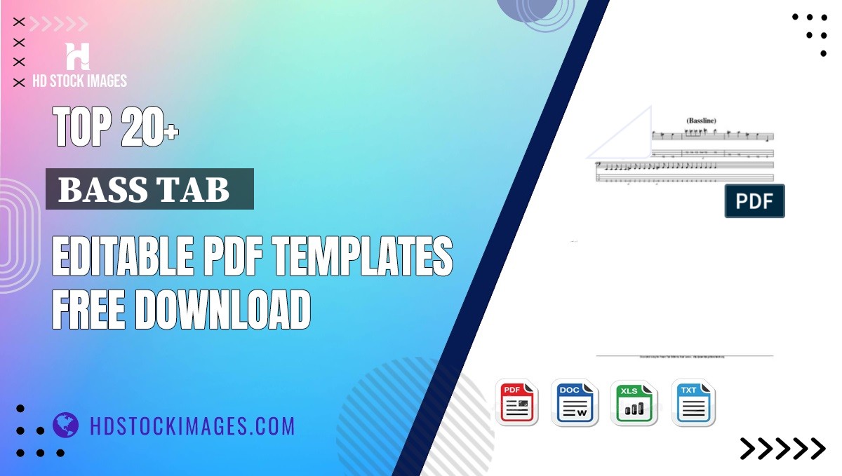 Top 20+ Bass Tab   Editable PDF Templates Free Download