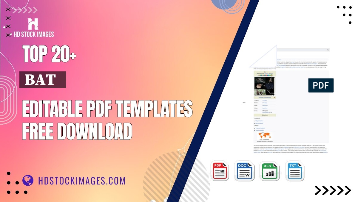 Top 20+ Bat   Editable PDF Templates Free Download