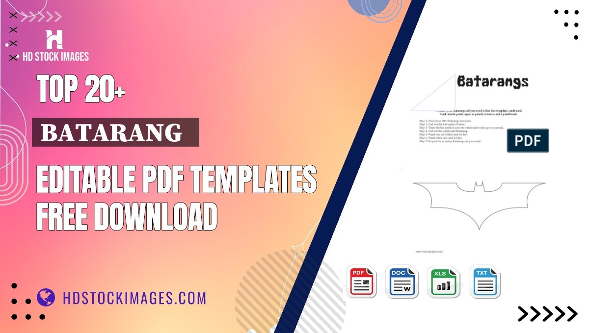 Top 20+ Batarang   Editable PDF Templates Free Download