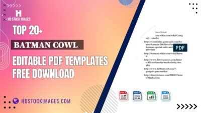 Top 20+ Batman Cowl Editable PDF Templates Free Download