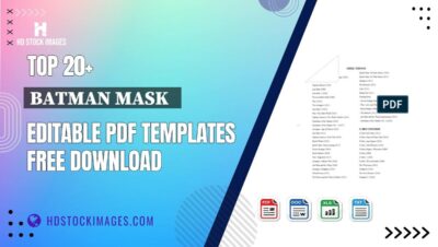 Top 20+ Batman Mask Editable PDF Templates Free Download