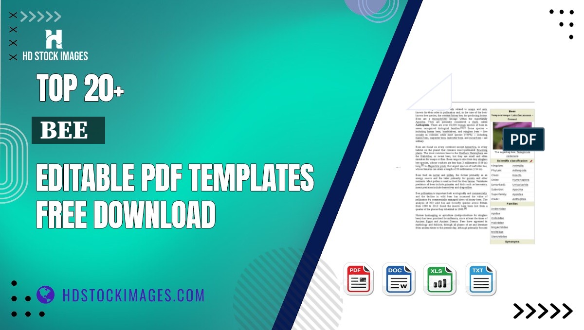 Top 20+ Bee   Editable PDF Templates Free Download