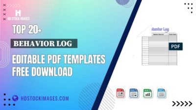 Top 20+ Behavior Log   Editable PDF Templates Free Download