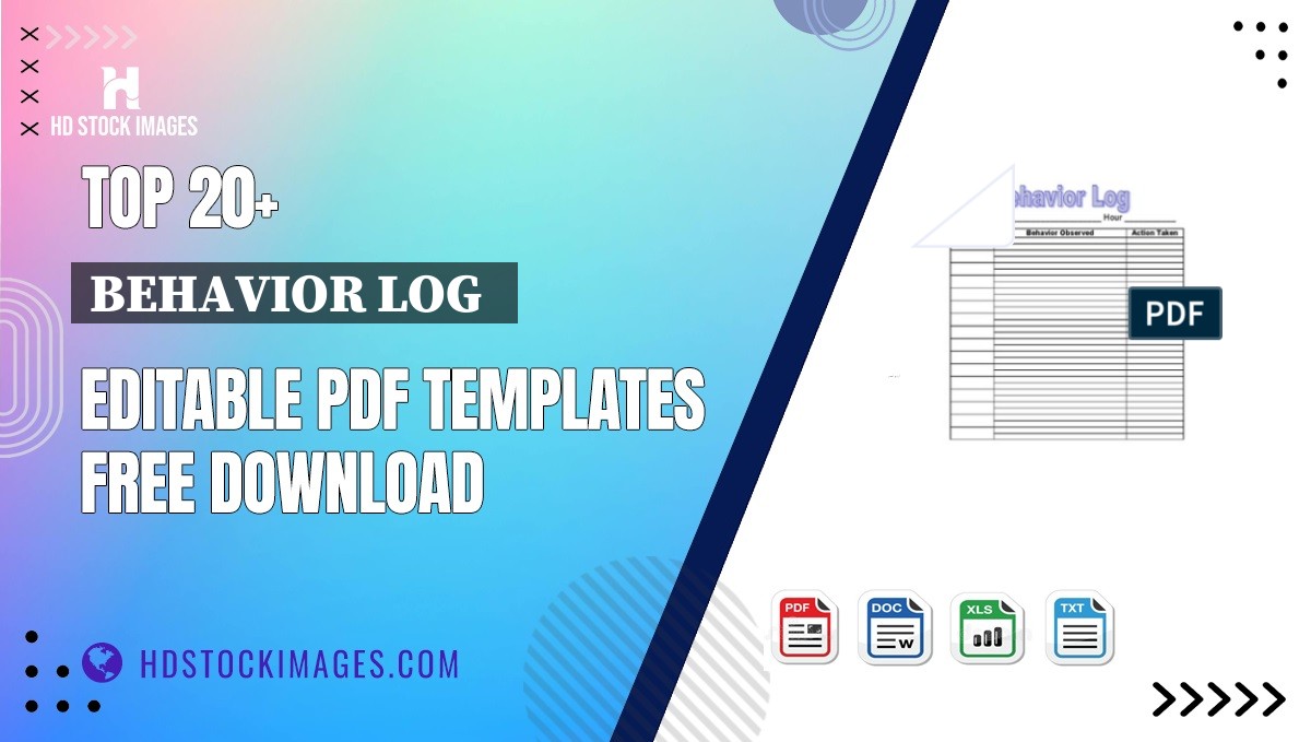 Top 20+ Behavior Log   Editable PDF Templates Free Download