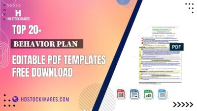 Top 20+ Behavior Plan   Editable PDF Templates Free Download