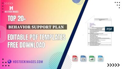 Top 20+ Behavior Support Plan   Editable PDF Templates Free Download