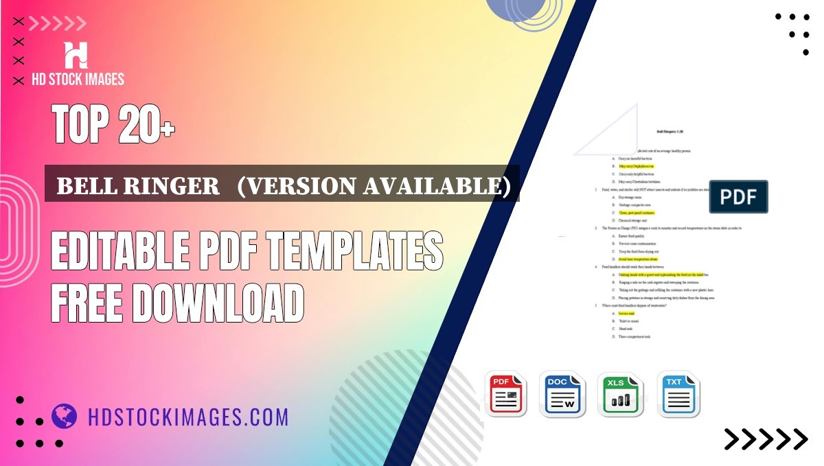 Top 20+ Bell Ringer   (version Available) Editable PDF Templates Free Download