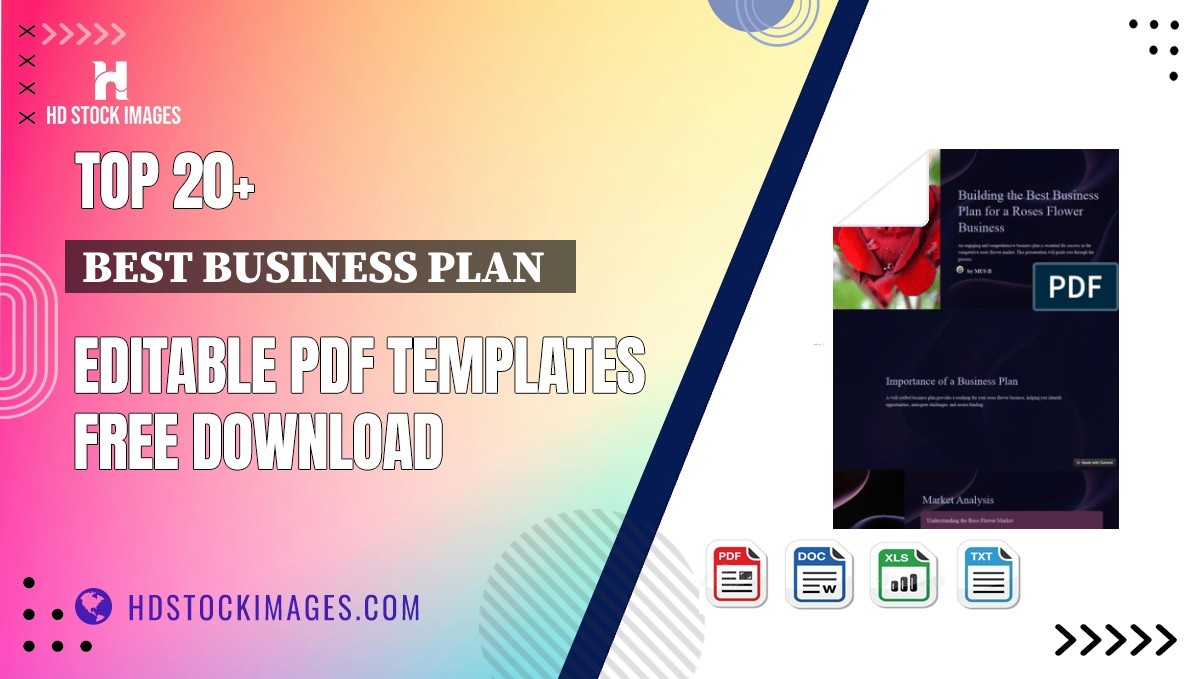 Top 20+ Best Business Plan   Editable PDF Templates Free Download