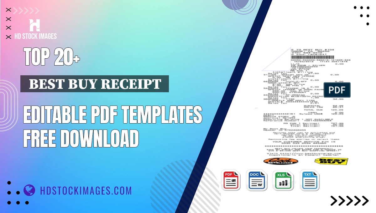 Top 20+  Best Buy Receipt  Editable PDF Templates Free Download