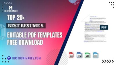 Top 20+ Best Resume S  Editable PDF Templates Free Download