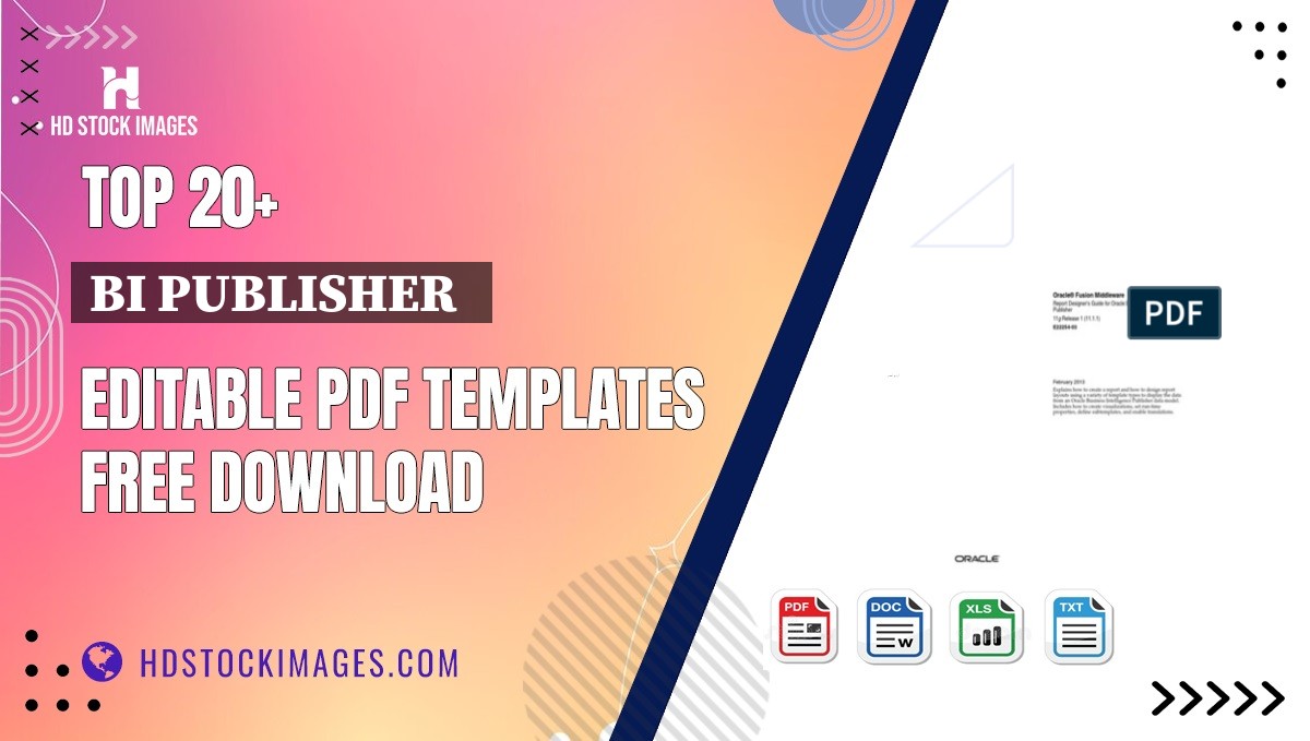 Top 20+ Bi Publisher   Editable PDF Templates Free Download