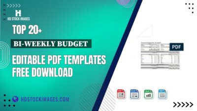 Top 20+ Bi-weekly Budget  Editable PDF Templates Free Download