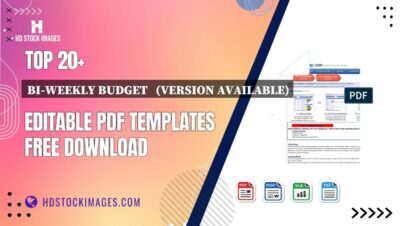 Top 20+ Bi-weekly Budget   (version Available) Editable PDF Templates Free Download