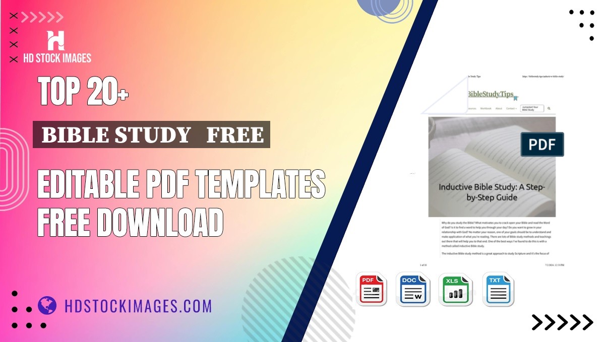 Top 20+ Bible Study   Free Editable PDF Templates Free Download