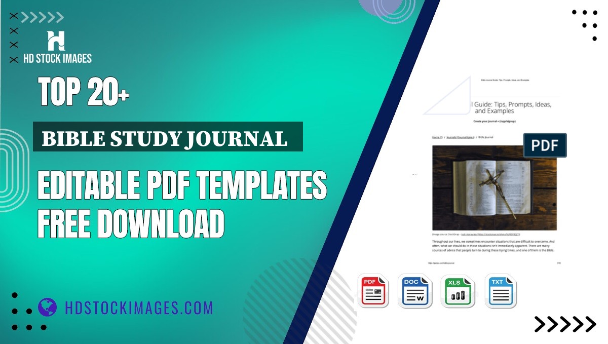 Top 20+ Bible Study Journal   Editable PDF Templates Free Download