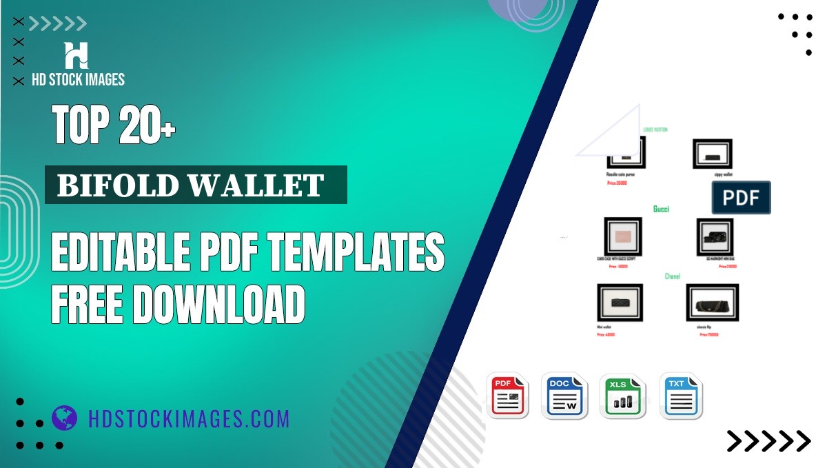 Top 20+ Bifold Wallet   Editable PDF Templates Free Download