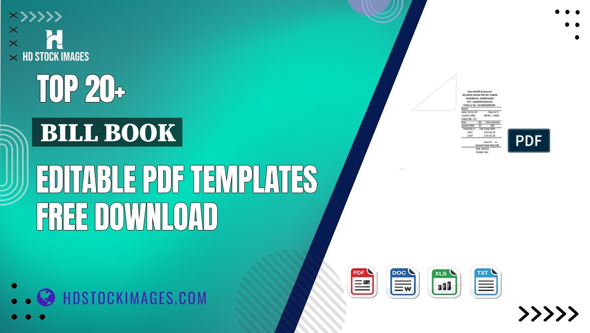 Top 20+ Bill Book Editable PDF Templates Free Download