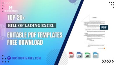 Top 20+ Bill Of Lading Excel Editable PDF Templates Free Download