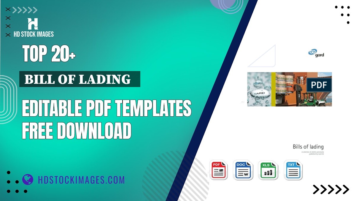 Top 20+ Bill Of Lading   Editable PDF Templates Free Download