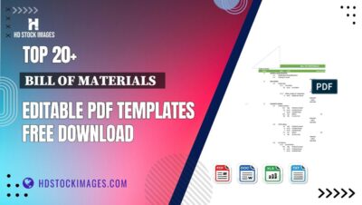 Top 20+ Bill Of Materials   Editable PDF Templates Free Download