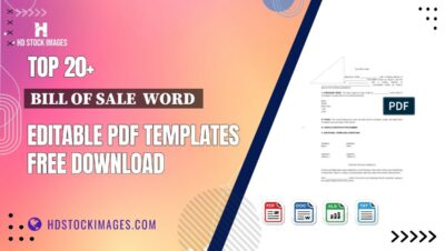 Top 20+ Bill Of Sale  Word  Editable PDF Templates Free Download