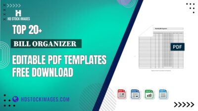 Top 20+ Bill Organizer   Editable PDF Templates Free Download