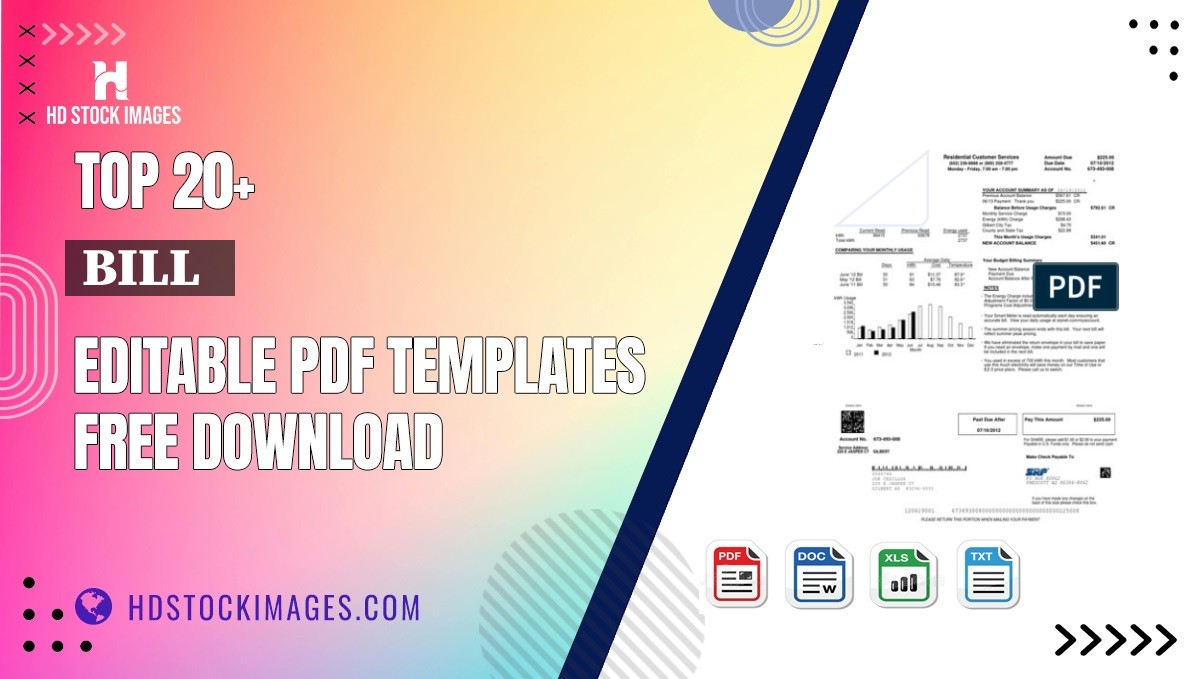 Top 20+ Bill   Editable PDF Templates Free Download