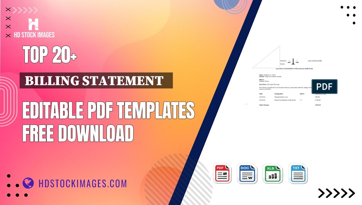 Top 20+ Billing Statement   Editable PDF Templates Free Download