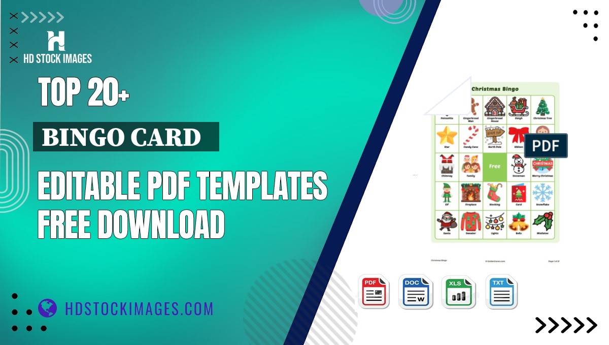 Top 20+ Bingo Card   Editable PDF Templates Free Download