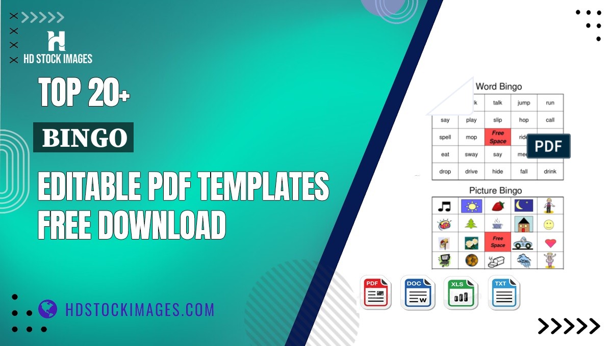 Top 20+ Bingo Editable PDF Templates Free Download