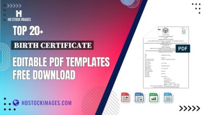 Top 20+ Birth Certificate Editable PDF Templates Free Download