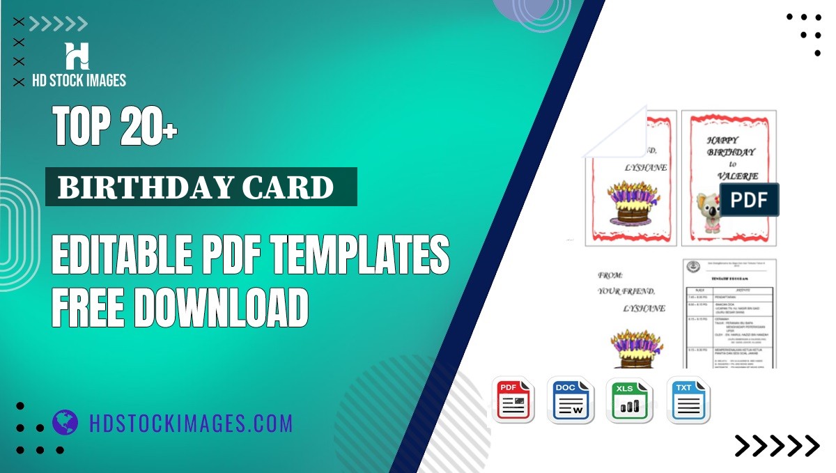 Top 20+ Birthday Card   Editable PDF Templates Free Download