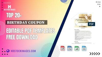Top 20+ Birthday Coupon Editable PDF Templates Free Download