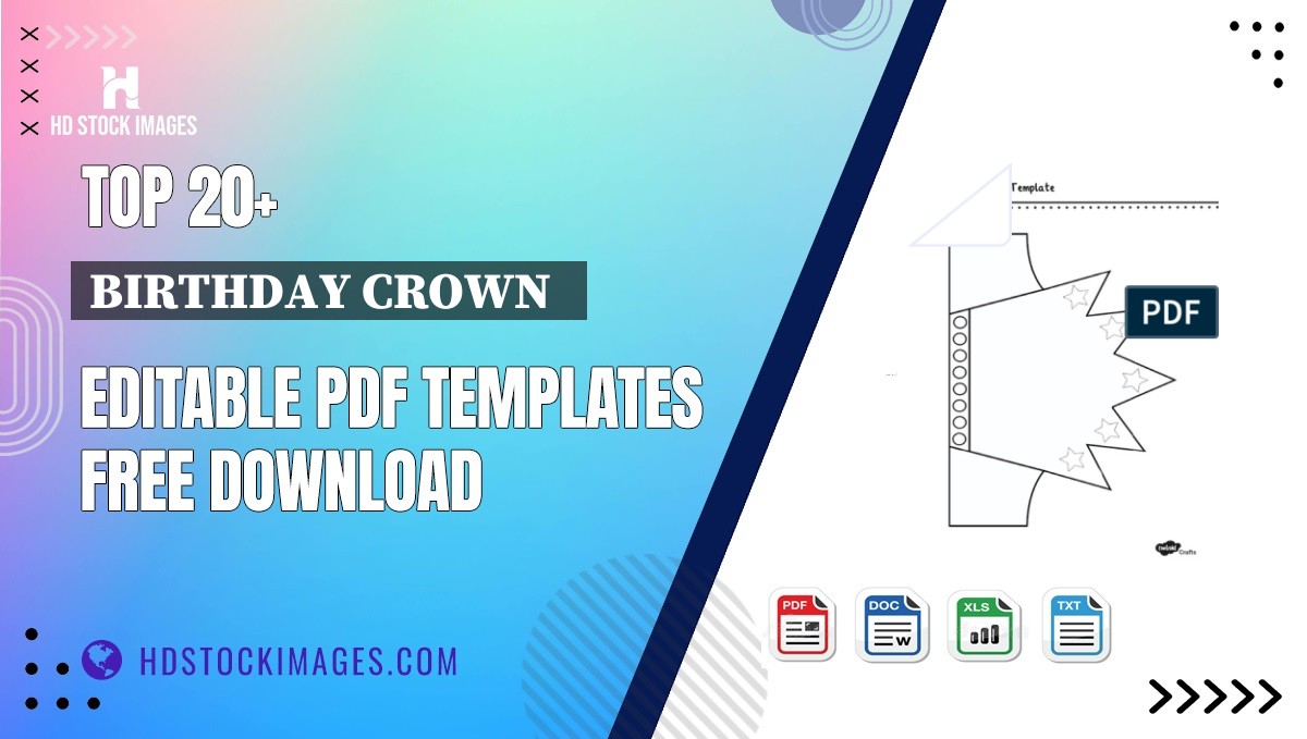 Top 20+ Birthday Crown   Editable PDF Templates Free Download