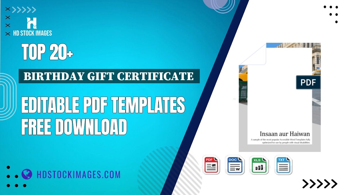 Top 20+ Birthday Gift Certificate  Editable PDF Templates Free Download