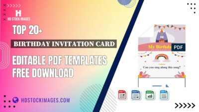 Top 20+ Birthday Invitation Card Editable PDF Templates Free Download