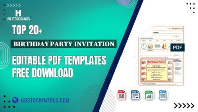 Top 20+ Birthday Party Invitation Editable PDF Templates Free Download