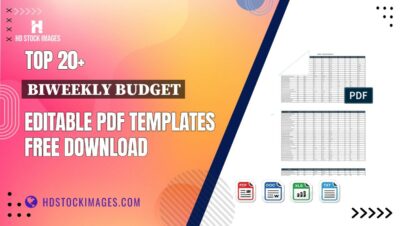 Top 20+ Biweekly Budget Editable PDF Templates Free Download