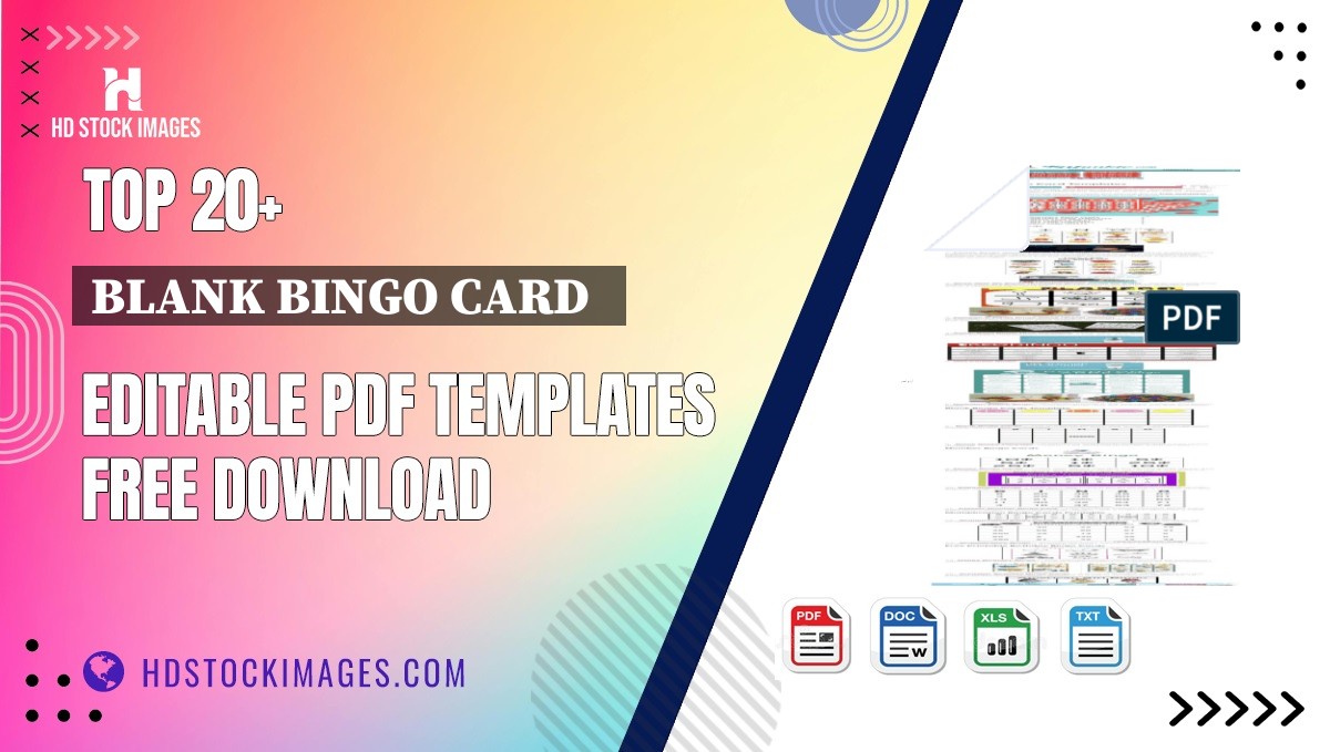 Top 20+ Blank Bingo Card   Editable PDF Templates Free Download