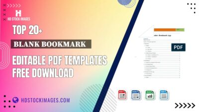 Top 20+ Blank Bookmark   Editable PDF Templates Free Download