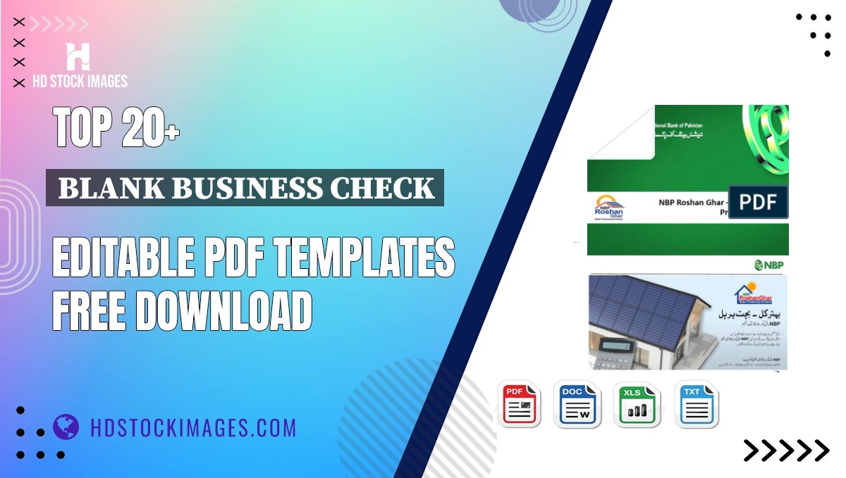 Top 20+ Blank Business Check Editable PDF Templates Free Download