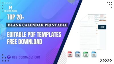 Top 20+ Blank Calendar Printable Editable PDF Templates Free Download