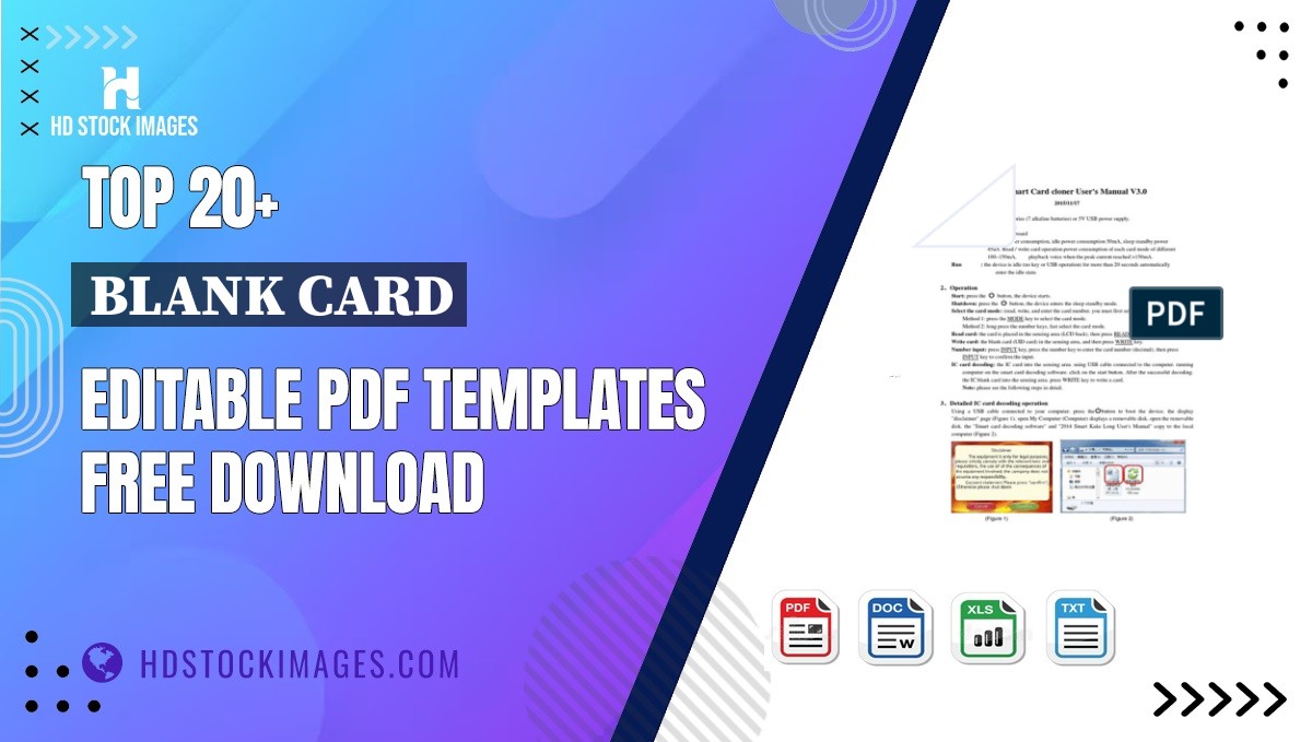 Top 20+ Blank Card Editable PDF Templates Free Download