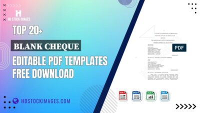 Top 20+ Blank Cheque Editable PDF Templates Free Download